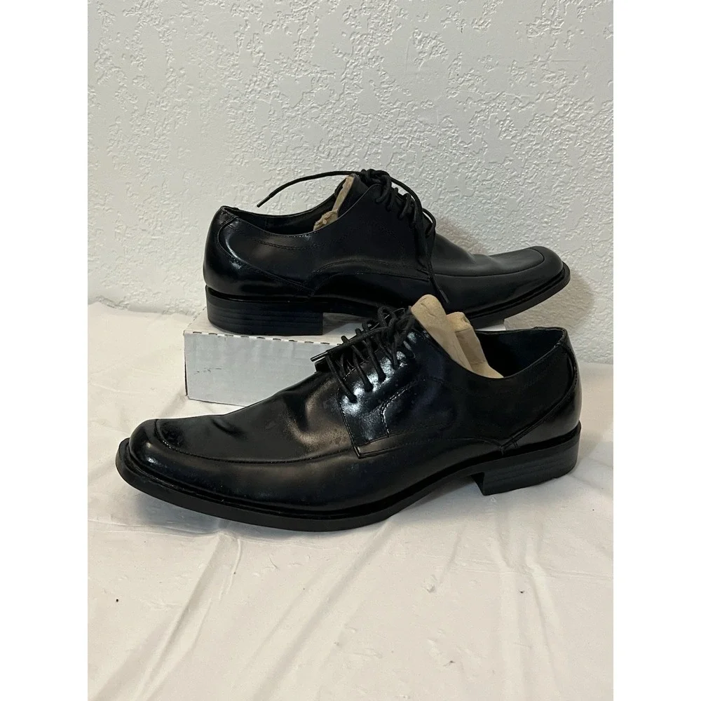 Stacy Adams Calhoun Mens 10M Black Leather Lace Up Oxford‎ Dress 20117-001